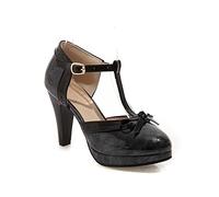 ETZRYSYB Heels for Women Platform Heels Women Shoes Woman Pumps Ladies Package Toes Cingulate Thick with Single Shoes(14) Schwarz