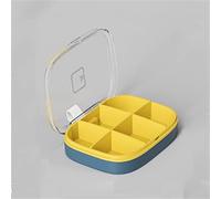 ETZRYSYB Lunch Box Pill Case Portable Week Large Capacity Storage Box Travel Compartment Sealed Box Portable Pill Box(Red)