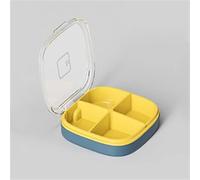 ETZRYSYB Lunch Box Pill Case Portable Week Large Capacity Storage Box Travel Compartment Sealed Box Portable Pill Box(Blue)