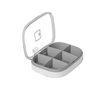 ETZRYSYB Lunch Box Pill Case Portable Week Large Capacity Storage Box Travel Compartment Sealed Box Portable Pill Box(Schwarz)