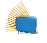 ETZRYSYB Makeup Bag Solid Color Women Makeup Bag Zipper Large Cosmetic Bag Travel Make Up Toiletry Bag Female Washing Cosmetic Bag(Blue)