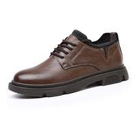 ETZRYSYB Mens Boots Men's Oxford Shoes Casual Shoes Men's Boots Outdoor Anti slip Work Shoes Design(Brown,47)
