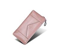 ETZRYSYB Purses for Women Ladies Clutch Leather Lychee Grain Hand Wallet Cowhide Envelope Ladies Bag(Pink)