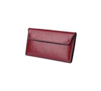 ETZRYSYB Purses for Women Leather Women Wallet and Purse Long Purse Zipper Female/Male Wallets Money Bag Card Wallet(Red)
