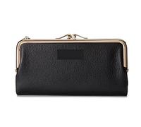 ETZRYSYB Purses for Women Luxury Wallets Long Card Holders Cow Leather Large Purse Female Clutches Money Wallets Brand Phone Purses(Schwarz)