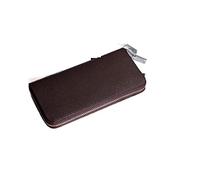 ETZRYSYB Purses for Women Wallet Men Long Zipper Genuine Leather Wallets Solid Color Male Business Clutch Cellphone Wallet Big Capacity Card Holder Purse(Coffee)