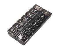 ETZRYSYB Storage Boxes 1/2 Pack 7 Days Weekly Tablet Case 28/14 Grids Medicine Tablte Dispenser Organizer Pill Box Storage Organizer Container(1pc Black)