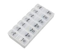 ETZRYSYB Storage Boxes 1/2 Pack 7 Days Weekly Tablet Case 28/14 Grids Medicine Tablte Dispenser Organizer Pill Box Storage Organizer Container(1pc White)