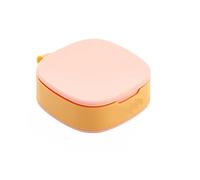 ETZRYSYB Storage Boxes Pill Case Four Grid Compartment Travel Pill Box Organizer Medicine Tablet Dispenser Pill Box Dividers Organizer(Yellow Pink)