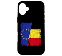 EU Belgium Half Flag European Union Belgian Jersey Case for iPhone 16 Plus