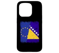 EU Bosnia And Herzegovina Half Flag European Union Bosnia Case for iPhone 15 Pro