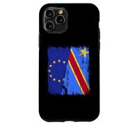 EU Congo Half Flag European Union Congolese Pride Jersey Case for iPhone 11 Pro