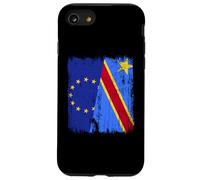 EU Congo Half Flag European Union Congolese Pride Jersey Case for iPhone SE (2020) / 7 / 8