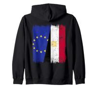 EU Egypt Half Flag Europe Egyptian Heritage Zip Hoodie