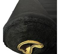 EU Fabric AERO Wax Cotton Fabric | 6OZ Heavy Duty Canvas Waxed Fabric by The Metre | Traditional Wax Finish Waterproof Outdoor Tent Fabric | 100% Cotton Upholstery Material for Home Decor - Black