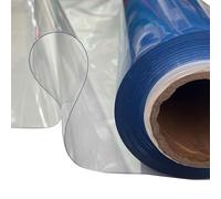 EU Fabric Clear Transparent PVC Sheet | Waterproof Heavy Duty Dust Sheet | Thick Plastic Sheeting for Furniture and Sofa Cover | Polytunnel Plastic Roofing Sheets (0.25 Millimetres, 5 Metres x 137cm)