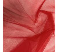 EU Fabric Nylon Tulle Sheer Netting Fabric | Bridal Veiling Fabric by the Metre | Tulle Net Material for Decor, Art and Crafts | Ideal for Wedding Dresses and Costumes (Red, Sample 10x10cm)