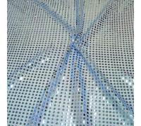EU Fabric Sequin Sparkly Glitter Fabric | 6mm Diameter Mermaid Material for Wall Covering and Display | Ideal for Crafting and Home Decor (Sky Blue, 1 Metre x 112cm)
