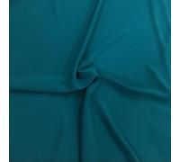 EU Fabrics Bonanza Peach Skin Fabric | Lightweight Polyester Silky Lining Material for Dressmaking | Upholstery Stretch Soft Furnishings (Teal, Sample 10x10cm)