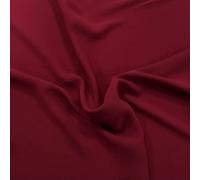 EU Fabrics Bonanza Peach Skin Fabric | Lightweight Polyester Silky Lining Material for Dressmaking | Upholstery Stretch Soft Furnishings (Deep Red, 1 Metre x 147cm)