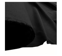 EU Fabrics Brushed Cotton Suede Fabric | Moleskin Flannel Upholstery Material for Chairs | Breathable 100% Cotton Woven Fabric for Dressmaking and Trouser by The Metre UK (Black, 1 Metre x150cm)