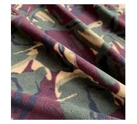 EU Fabrics Camouflage Print Fleece Fabric | Soft and Breathable Upholstery Material for Sewing Jacket and Dog Bed | Anti Pill Army Camo Fleece Blanket Fabric by The Metre UK (Sample 10x10cm)