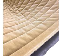 EU Fabrics Channel Quilted Fabric | Double Sided Quilt Scrim Back Upholstery Material for Sewing | 10oz Wadding Soft Furnishings Fire Retardant for Bedding and Jacket (Wheat, 1 Metre x 138cm)