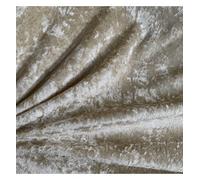 EU Fabrics Crushed Velvet Fabric | Soft Fire Retardant Material for Sewing, Cloth and Dressmaking | Faux Suede Stretchy Upholstery Velvet Fabric by The Metre (Gold, 1 Metre x 150cm)