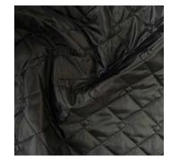 EU Fabrics Double Sided Quilted Fabric | Waterproof Pre Quilted Padded Material | Upholstery Thick Padded 4oz Fabric for Sewing (Black, Sample 10cm x 10cm)