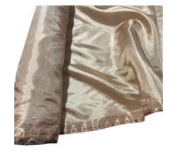 EU Fabrics Fire Retardant Draping Fabric for Weddings and Walls | Polyester Fabric for Backdrops, Stages, Ceilings and Decorations | Curtain Linen Material Fabric (Gold, Sample 10x10cm)
