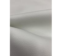 EU Fabrics Flame Retardant Leatherette Vinyl Fabric | Waterproof Texture Leather Seating Material | Catalan Leatherette Upholstery Fabric for Chairs (White, 5 Metres x 140cm)