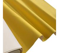 EU Fabrics Marine Vinyl Fabric - 567GSM, UV, Fire Retardant, Waterproof - for Upholstery, Sofas, Chairs, Leather Patch Cover - Leatherette Fabric Material per Metre (Yellow - 1 Metre x 140cm