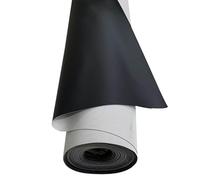 EU Fabrics Marine Vinyl Leatherette Fabric | Heavy Duty Fire Retardant Leathercloth for Outdoor Seating Covers | Waterproof UV Protection Faux Leather Sofa Material (Black, Sample 10x10cm)