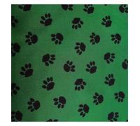 EU Fabrics Paw Prints Canvas Fabric | Waterproof Denier Material for Outdoor Furniture Sewing | Ideal for Pet Bedding, Coats, and Blanket | Canvas Fabric by The Metre (Green, Sample 10x10cm)