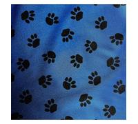 EU Fabrics Paw Prints Canvas Fabric | Waterproof Denier Material for Outdoor Furniture Sewing | Ideal for Pet Bedding, Coats, and Blanket | Canvas Fabric by The Metre (Blue, 1 Metre x 150cm)