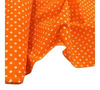 EU Fabrics Polycotton Polka Dots Fabric | Breathable Upholstery Material for Dressmaking | Suitable for Clothing, Decor and Crafts | Polko Spots Fabric by The Metre (Orange, Sample 10x10cm)