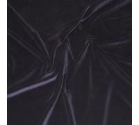 EU Fabrics Premium 100% Cotton Velvet Fabric | Soft Plain Upholstery Material | Ideal for Costumes, Dressmaking, Home Decor, Curtains & Crafts | Sold by The Meter (Navy - 1 Meter)