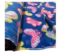 EU Fabrics Printed Anti Pill Fleece Fabric | Breathable Upholstery Material for Sewing Jackets | Camouflage Soft, Warm Fleece Blanket Fabric by The Metre (Butterfly, 1 Metre)