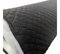 EU Fabrics Quilted Fabric Double Sided 2oz - Waterproof Mattress Topper Protector Pillows Bedspread - Pet Bedding Clothes Jackets - Fire Retardant Wadding Batting Material - Black 1 Metre x 150cm