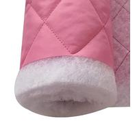 EU Fabrics Quilted Padded Fabric | Showerproof Double Diamond Stitch Material for Jackets and Coats | Waterproof Pre Quilted Polyester Fabric for Sewing (Pink, 1 Metre x 150cm)