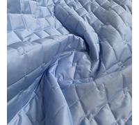 EU Fabrics Quilted Padded Fabric | Showerproof Double Diamond Stitch Material for Jackets and Coats | Waterproof Pre Quilted Polyester Fabric for Sewing (Sky Blue, 1 Metre x 150cm)