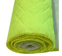 EU Fabrics - Quilted Waterproof Fabric - 23 Colours - 4oz - Outdoor Bedding - Jacket -Upholstery Fabric - Dress Clothing - Sold by The Meter. 150cm Wide - (Flo Yellow)