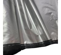 EU Fabrics Reflective Ripstop Fabric | Waterproof Black & Silver Outdoor Fabric | Cross-Hatch Patterned Lightweight Material | Ideal for Car Wind Shields and Window Sun Shades (1 METRE X 150CM)