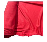 EU Fabrics Stretch Jersey Suede Fabric | Lightweight Soft Material for Dressmaking | Rust Jersey Knit Fabric by the Meter UK | Spandex Lycra Jersey Sewing Fabric (Red, Sample 10x10cm)