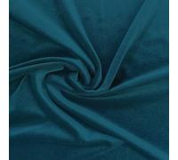 EU Fabrics Velvet Velour Spandex Fabric | Soft Furnishing Stretch Material for Dressmaking, Costumes and Displays | Breathable Crushed Velvet Craft Fabric by The Metre (Turquoise, 1 Metre x 147cm)
