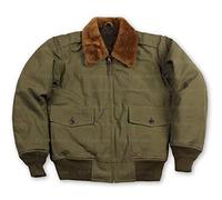 EU Fashions Mens B10 WW2 Vintage Flying B-10 Flight Bomber Jacket Military Green