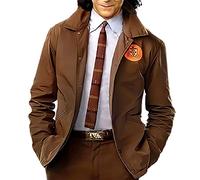 EU Fashions Mens TVA The Variant Loki 2021 Cosplay Costume Jacket Tom Hiddleston Prison Outfit Brown Costume Coat Jacket