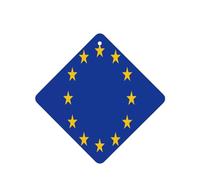 EU Flag 4 Pcs Car Air Freshener Cards, Hanging Disposable Card Fresheners for Vehicles, Lavender Scented