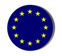 EU FLAG BLUE GOLD STARS 38mm Round Fridge Magnet