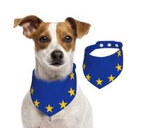 EU Flag Dog Bandana for Small Medium Large Dogs, Cat Dogs Kerchief Triangle Bibs Scarf for Girl Or Boy